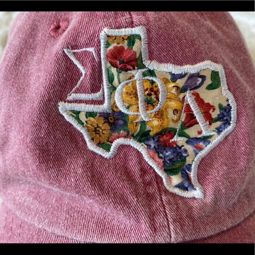 Sigma phi lambda red pink hat - Picture 2 of 2